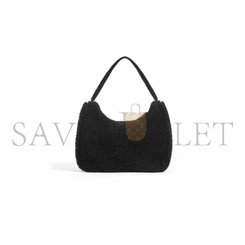 PRADA RE-EDITION 2000 SHEARLING SHOULDER BAG IN BLACK 1NE515 (23*14*5cm)